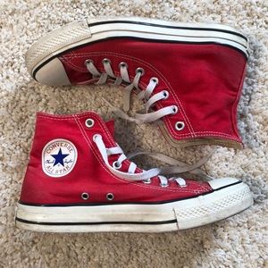 Red Hightop Converse Sneakers